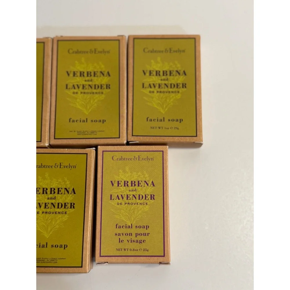 Crabtree & Evelyn Verbena and Lavender Facial Soap Set 5 Luxury Skincare Travel‎